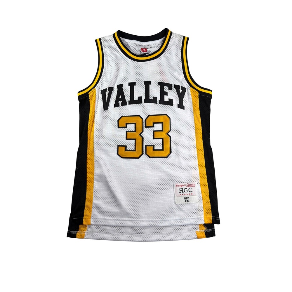 Headgear Classics Larry Bird Springs Valley High School Jersey White Gold XS